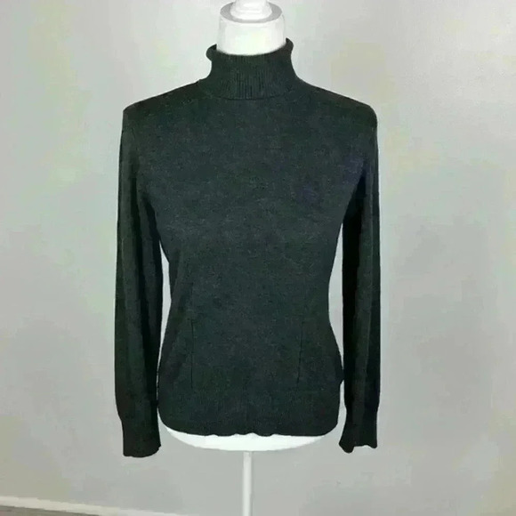 Tribal Sweaters - Tribal Dark Grey Turtleneck Sweater Size M
